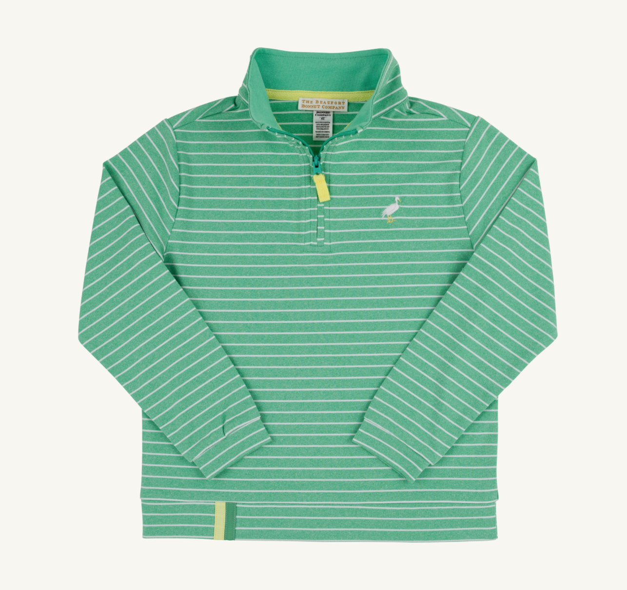 Hayword Half Zip, Green Stripe