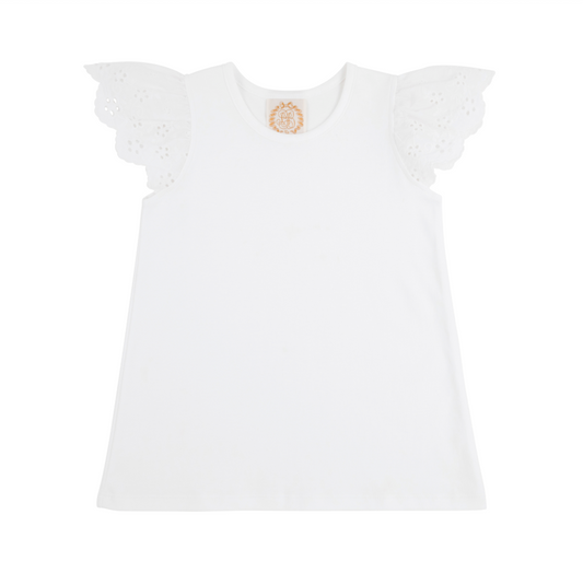 Ellen's Eyelet Top, White