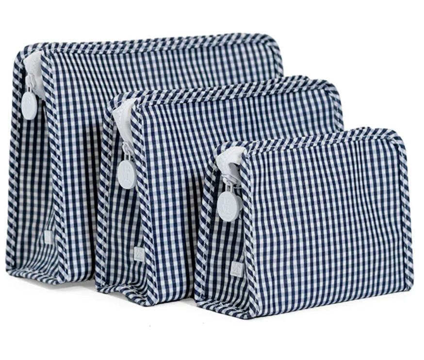 Roadie Medium TRVL Bag, Navy Gingham