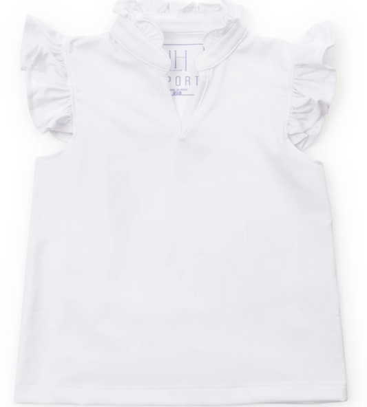 Ellie Girl's Sleeveless Performance Top-White