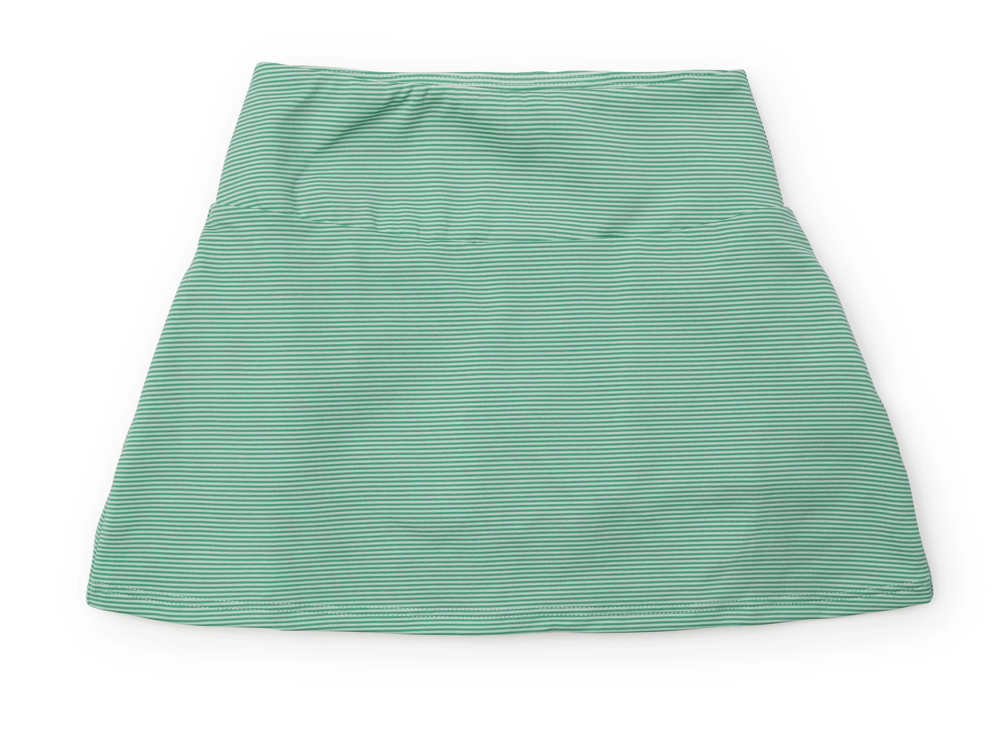 Margot Girl's Performance Skirt-Green Stripe