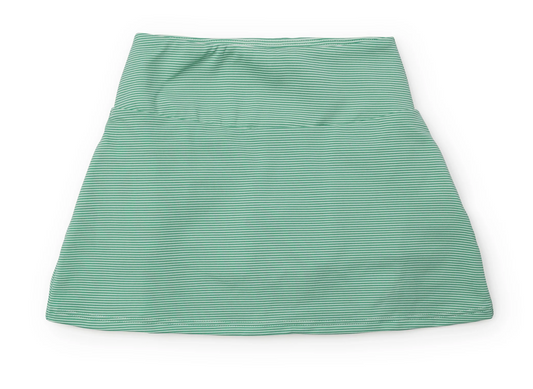 Margot Girl's Performance Skirt-Green Stripe