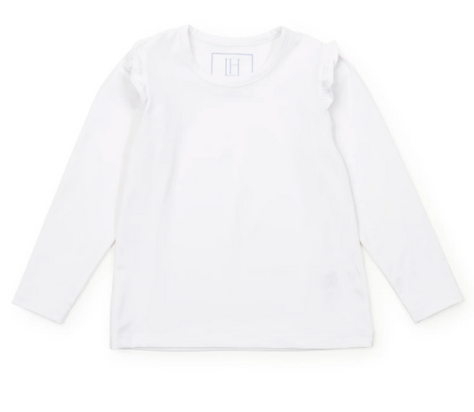 Mia Girls' Longsleeve Performance Top by LH Sport White