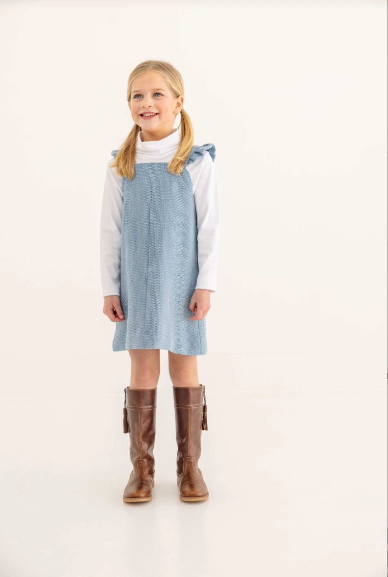 Julia Jumper- Tweed- Barnsley Blue/ Palmetto Pearl