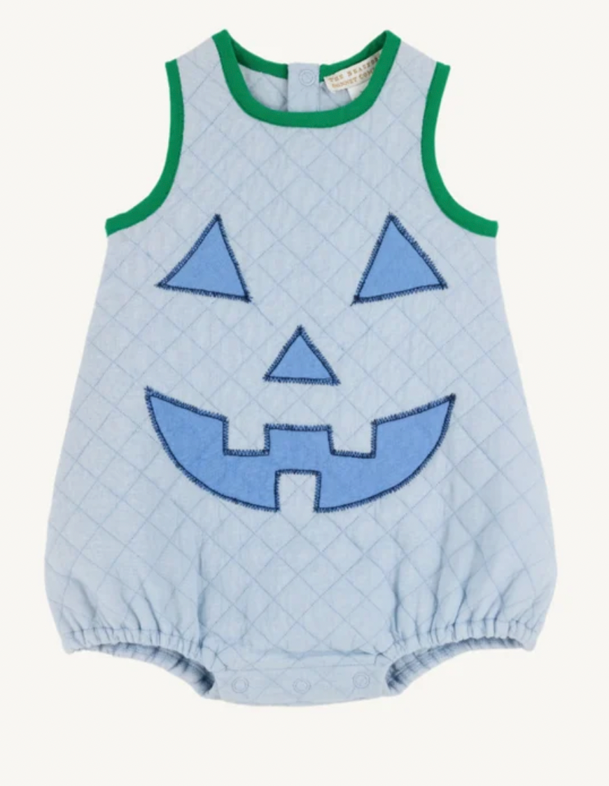Happy Halloween Pumpkin Costume Bubble, Blue, Infant