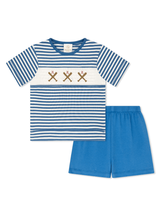 Bayou Short Set, Party Blue Baseball