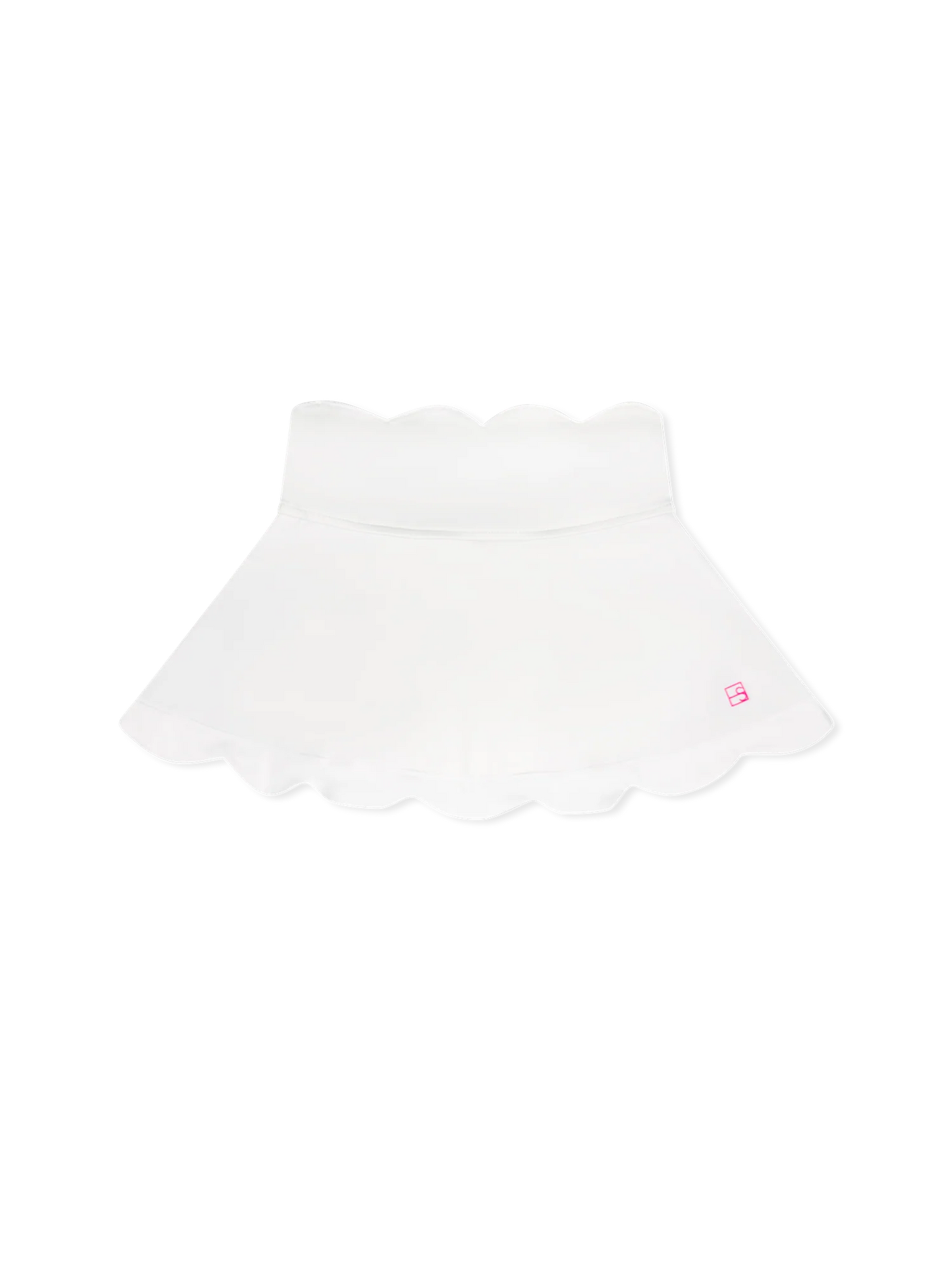 Zoe Scallop Skort - Pure Coconut White