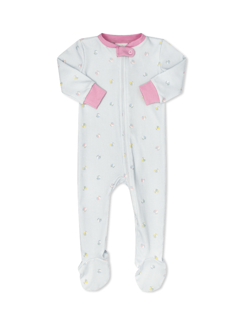 Once Upon A Time Footie, Beach Bounce Pink