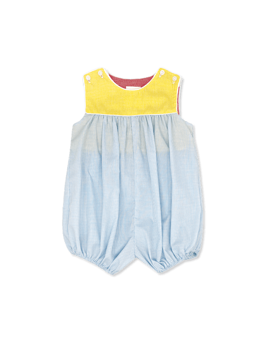 Charming Bubble Red, Yellow and Blue Minigingham Color Block