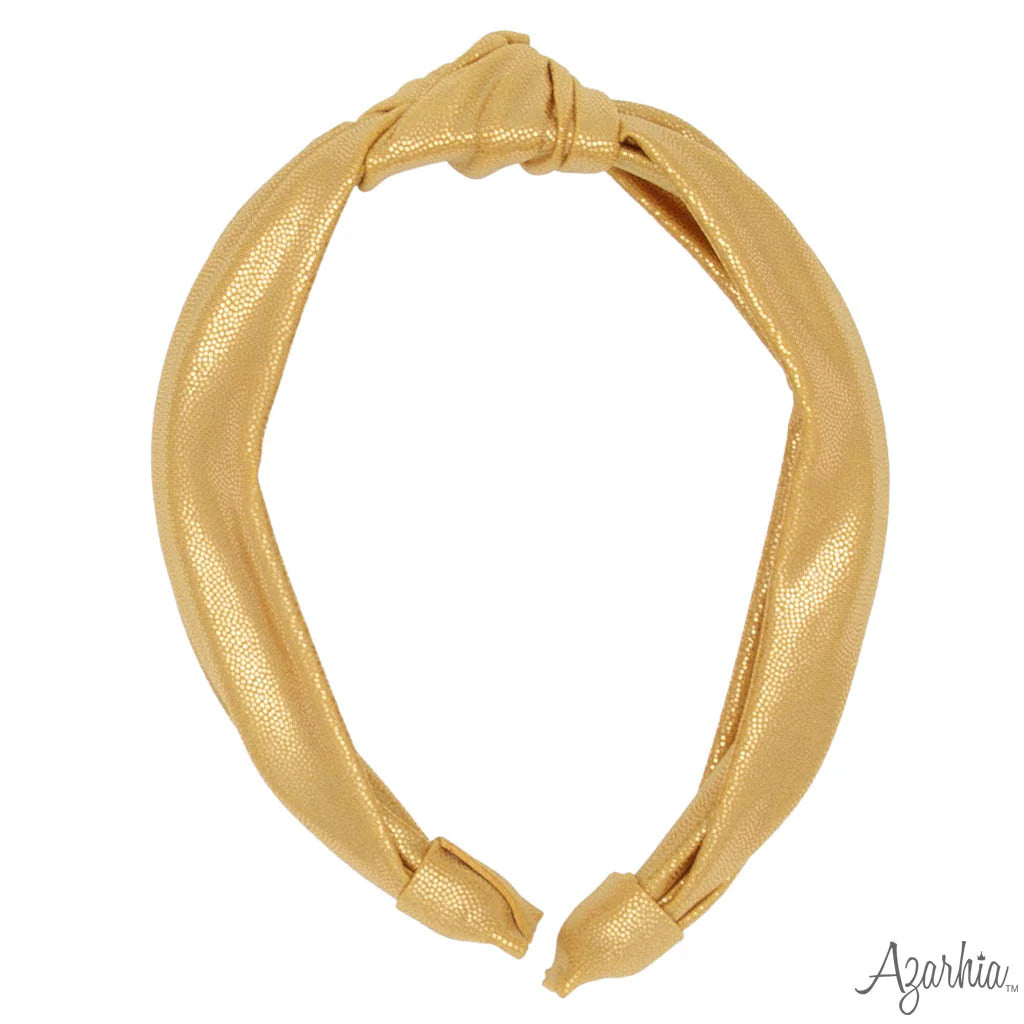Top Knot Headband- Gold Shimmer