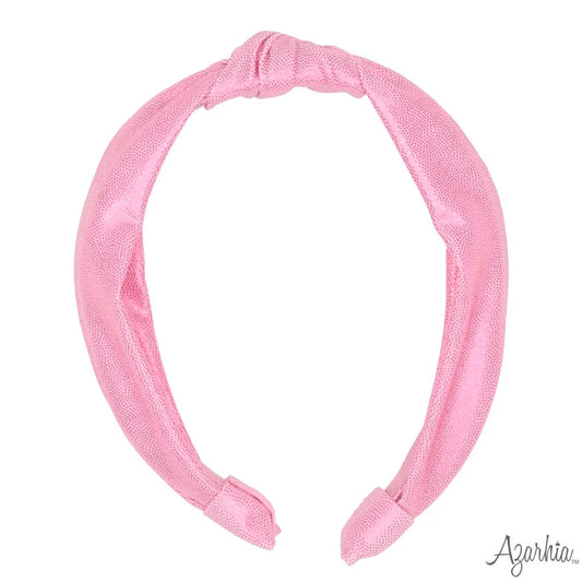 Top Knot Headband in Pink Shimmer