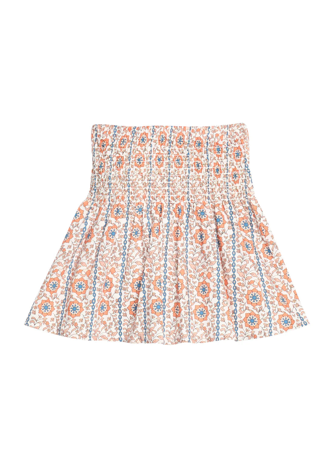 Shirred Circle skirt, orange