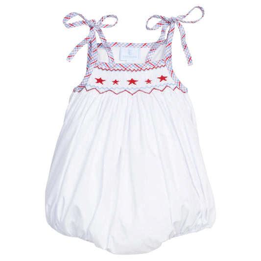 Smocked Tie Shoulder Bubble - Stars