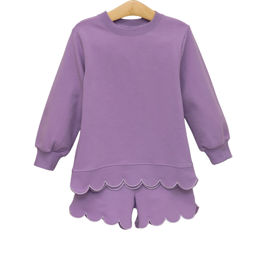 Sophia Scalloped Set- Lavender