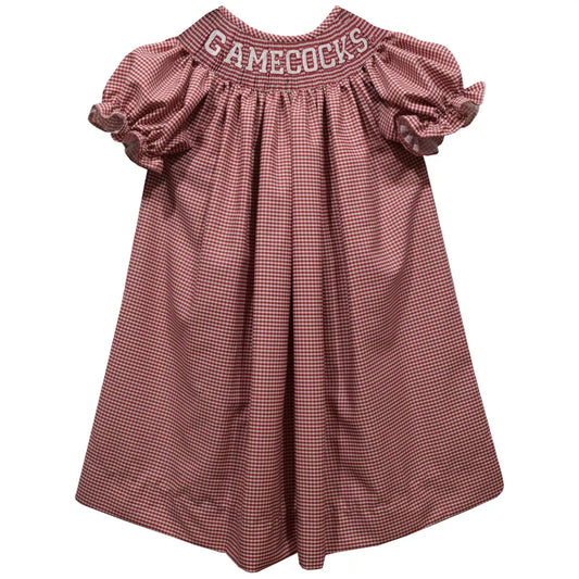 South Carolina Gamecocks Smocked Short Sleeve Bishop Dress