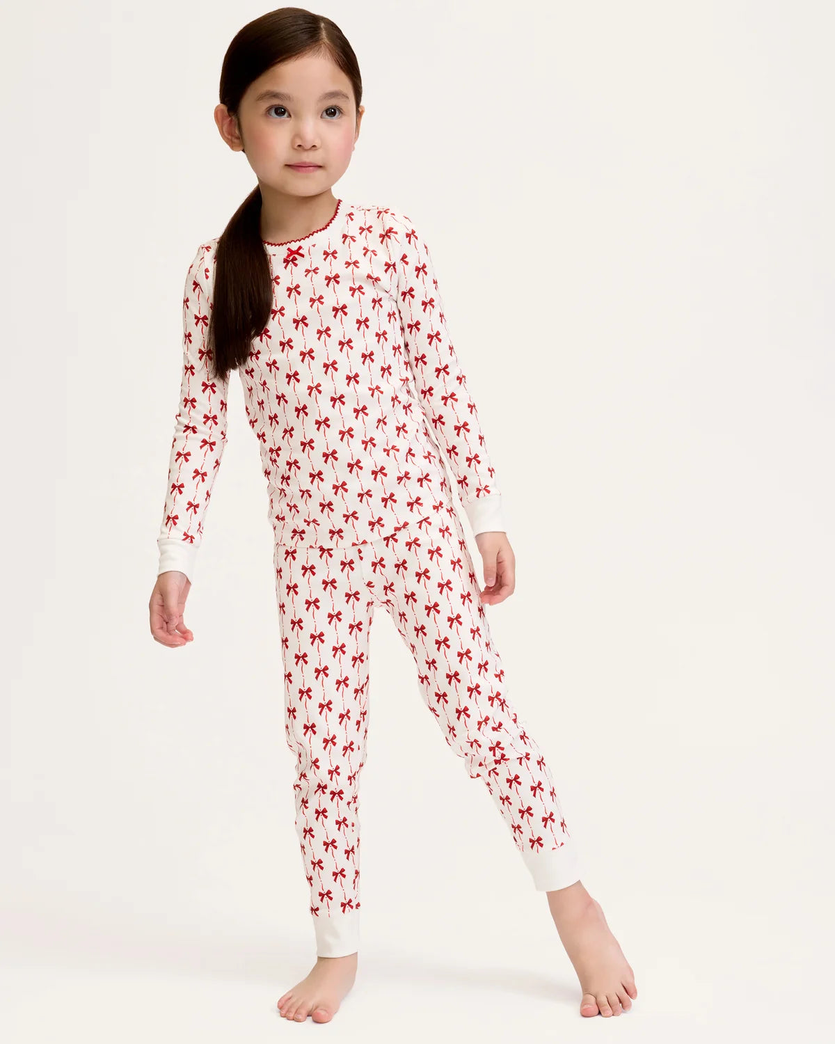 Kid's Pima Snug Fit Pajama in Blissful Bows