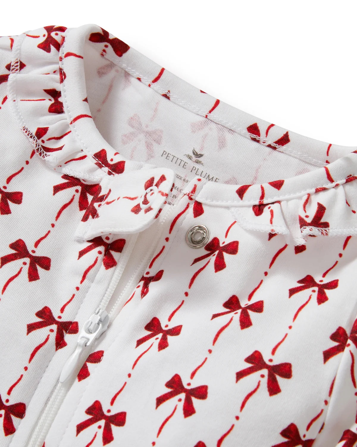 Baby's Pima Ruffle Romper in Blissful Bows