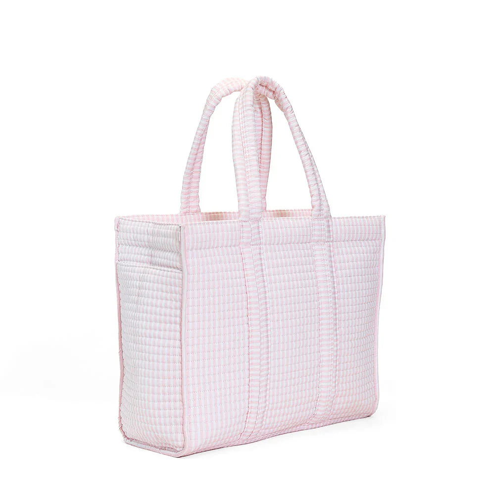 Quilted Mini Go Go Tote - Pimlico Stripes Pink