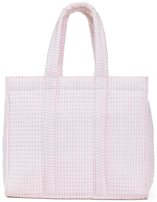 Quilted Mini Go Go Tote - Pimlico Stripes Pink