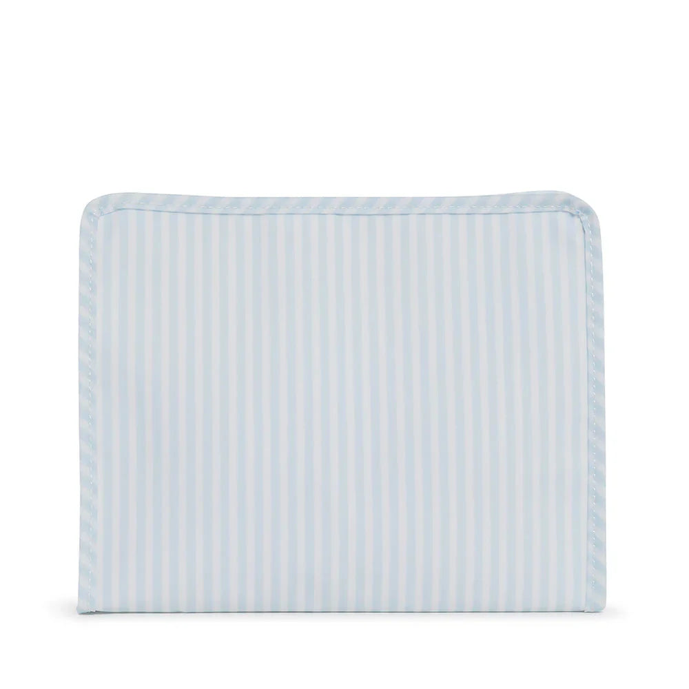 Roadie Large Zip Pouch-Pimlico Stripe Blue