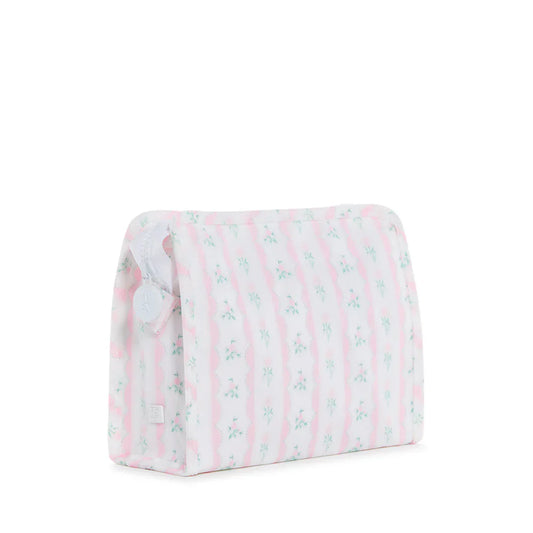 Roadie Medium Zip Pouch-Ribbon FLoral Pink