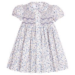 Smocked Bridget Dress- Wisteria Floral