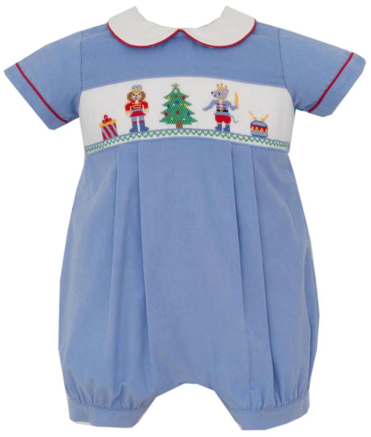 Nutcracker Boys Periwinkle Blue Corduroy Short Bubble