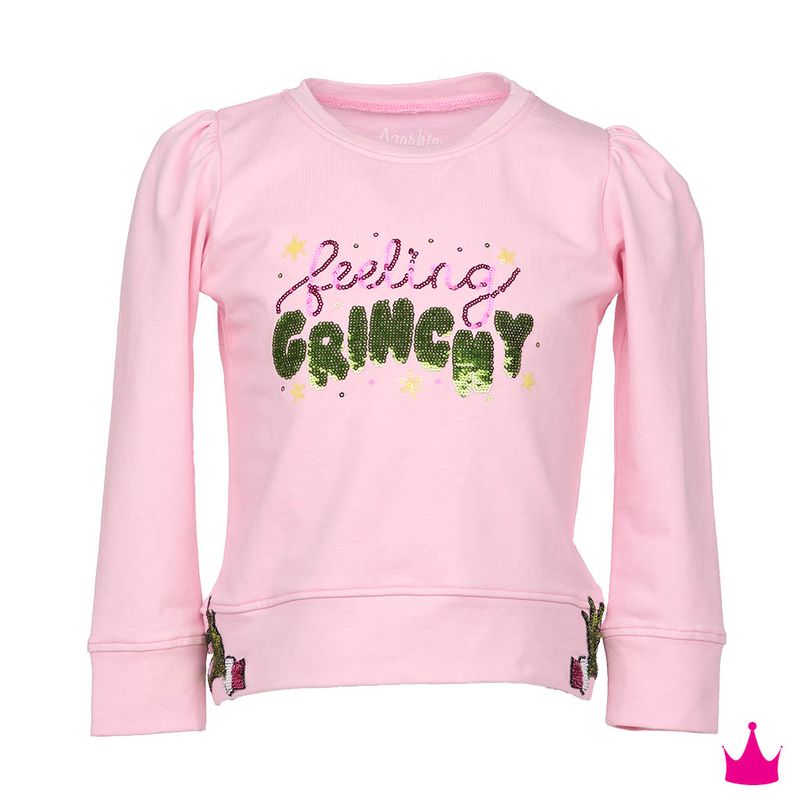 Sequin Feeling Grinchy Pink Holly