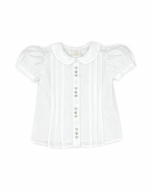 Vintage Blouse - Embroidered Holly