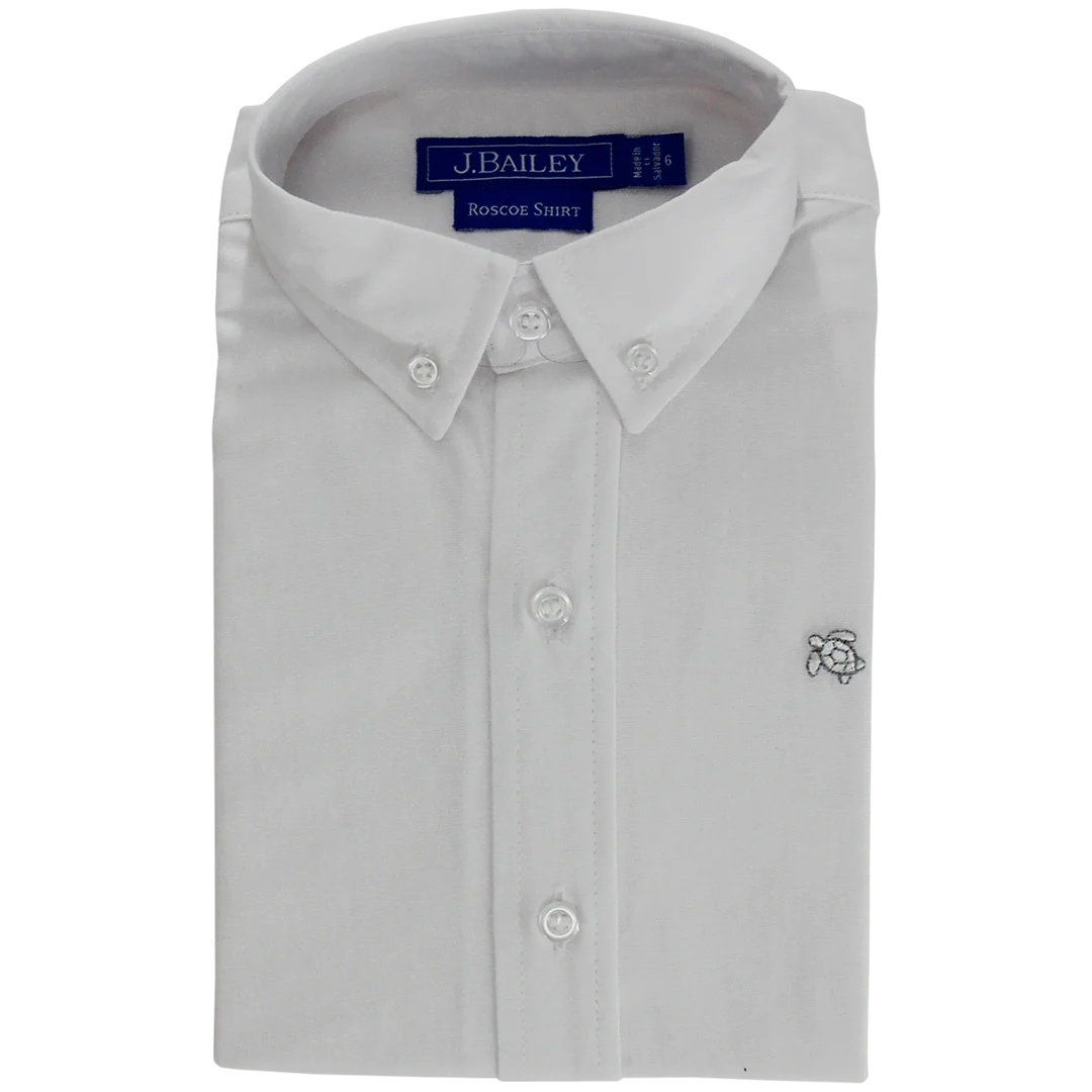 Roscoe Button Down Shirt - White Oxford