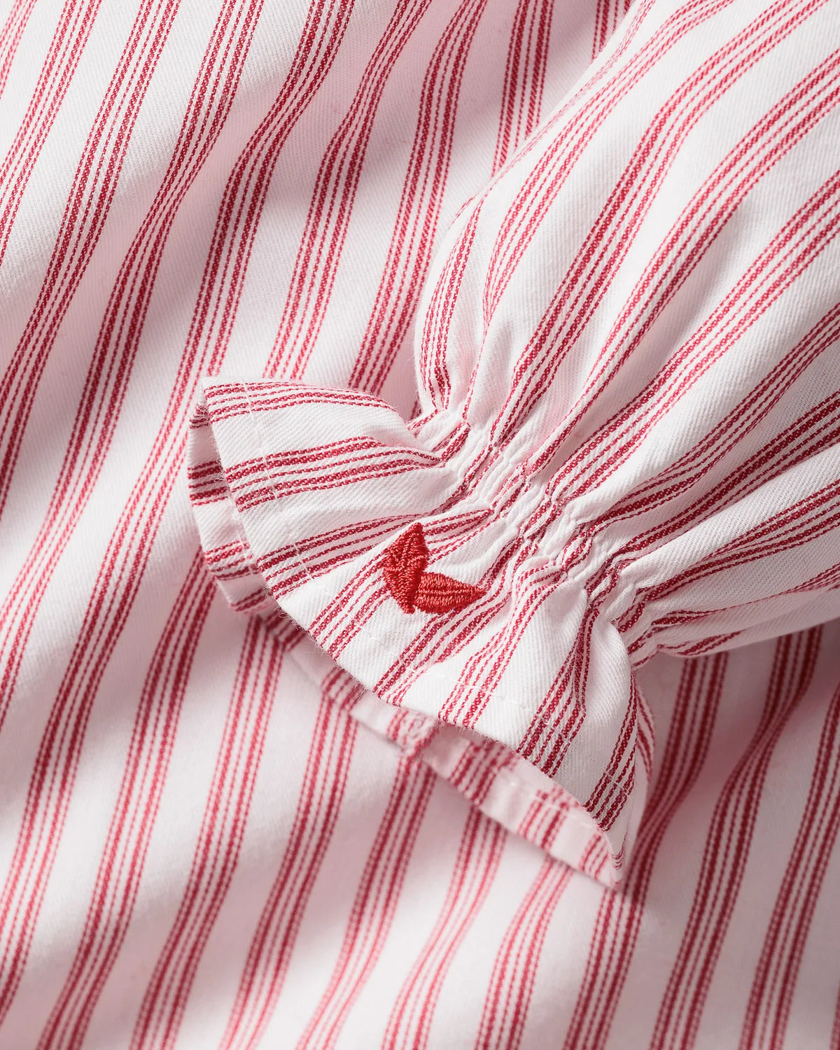 Antique Red Ticking Delphine Nightgown