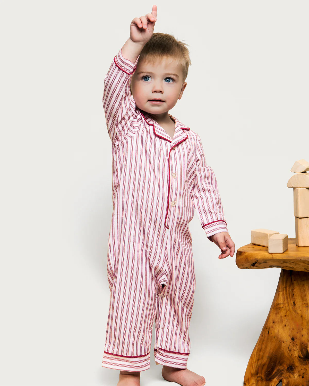 Antique Red Ticking Romper