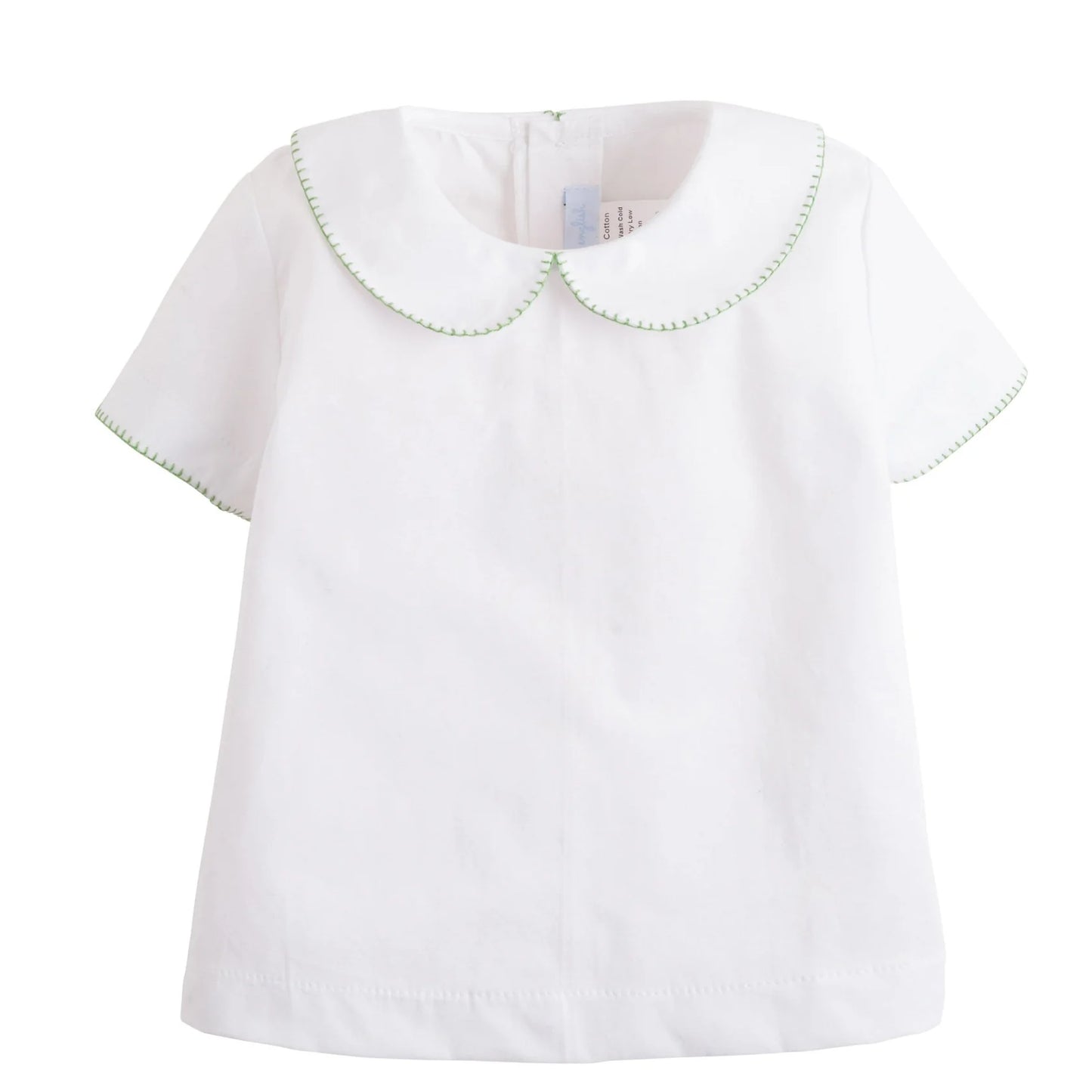 Boys Whipstitch Day Shirt-White/Green