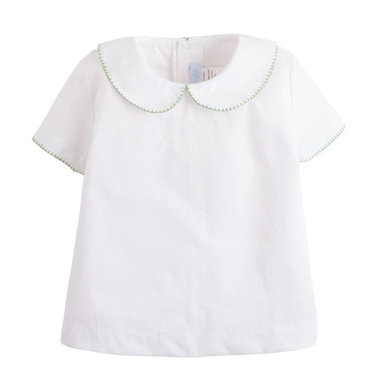 Boys Whipstitch Day Shirt-White/Green