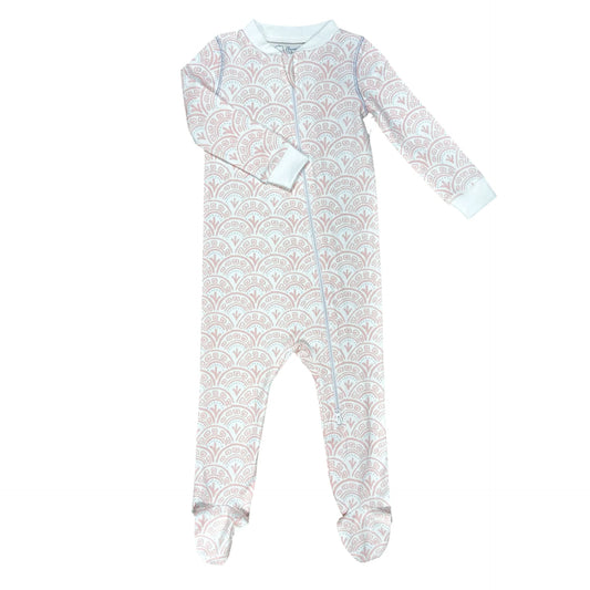 Pink Scallop Footed Pajama