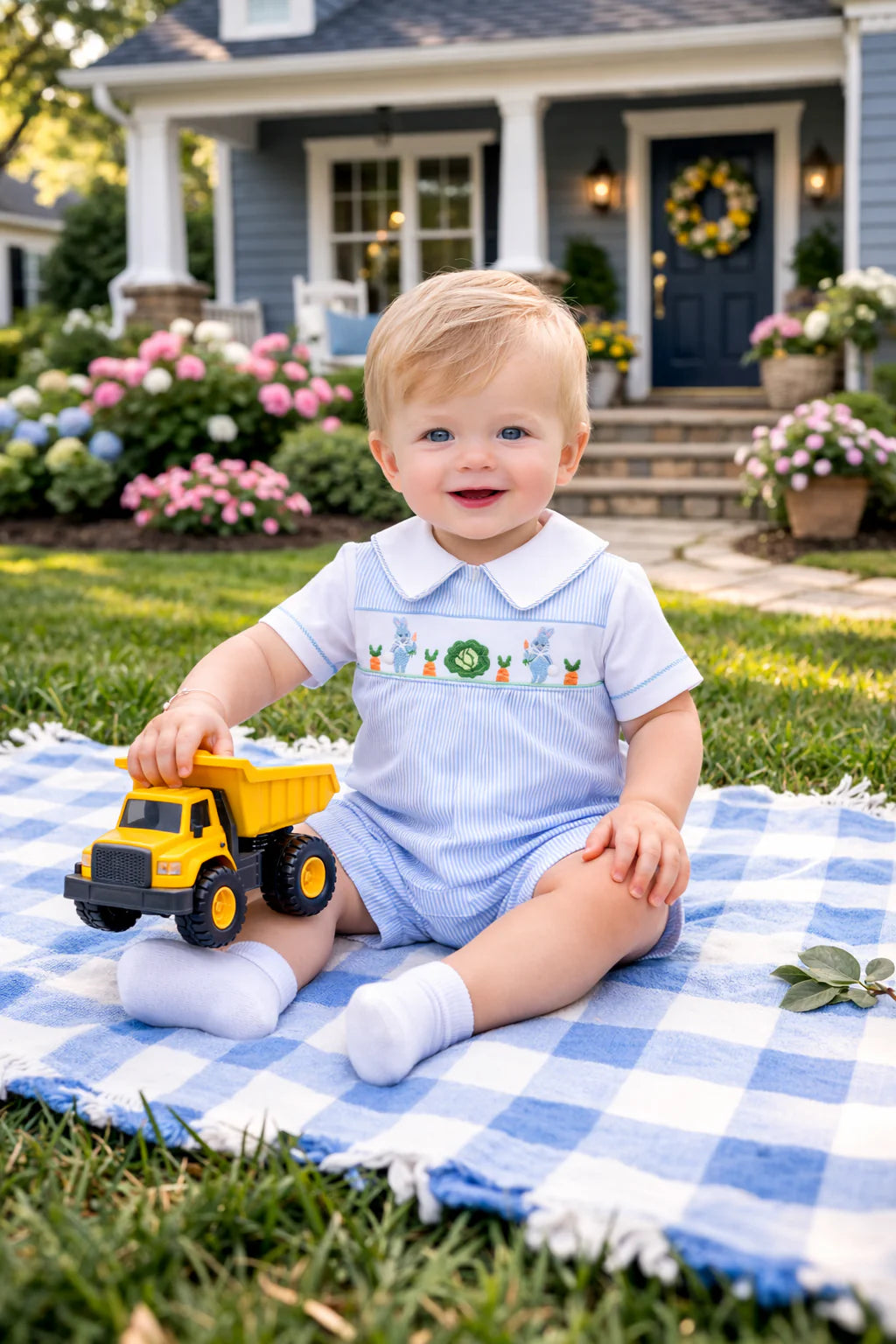 Easter Bunny Boy Smocked John John