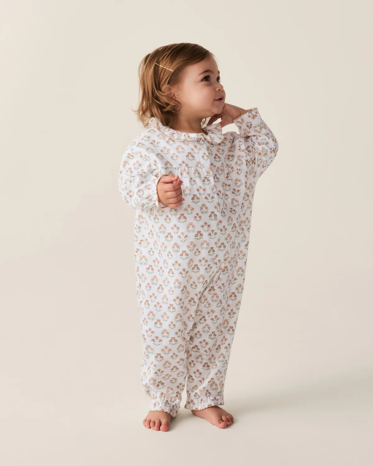 Baby's Twill Madeline Romper in Estate Garden