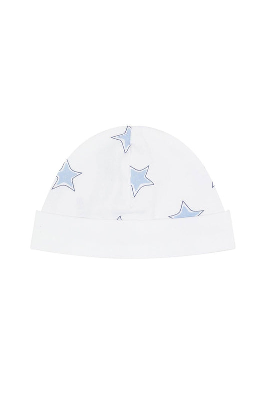 Blue Stars Print Hat: Blue / One Size