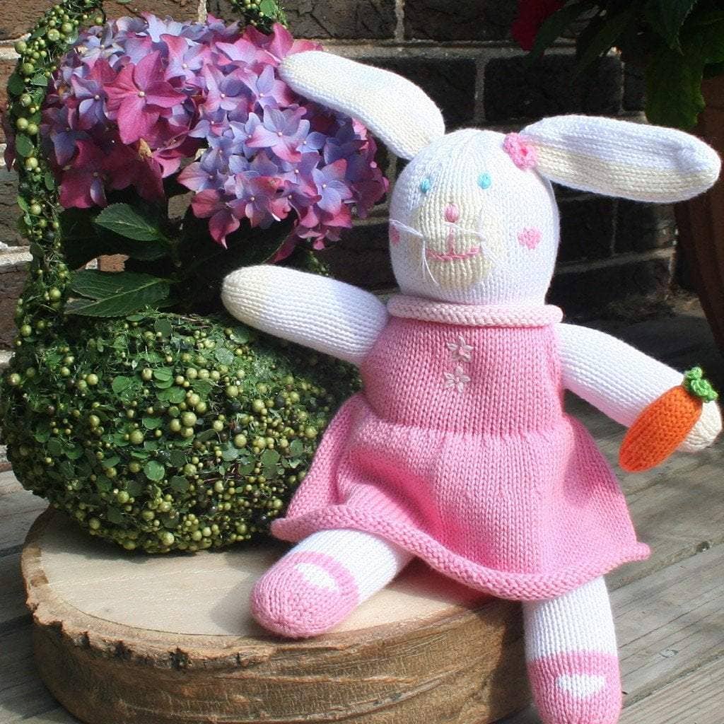 Harriett the Bunny Knit Doll: 7" Rattle