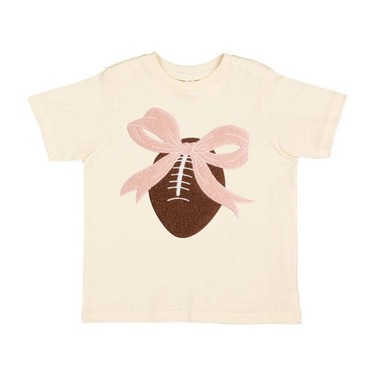 Coquette Football Patch Short Sleeve T-Shirt - Girls Clothes: 10