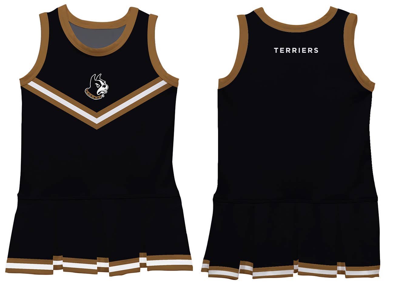 Wofford Terriers Black Sleeveless Cheerleader Dress: 4