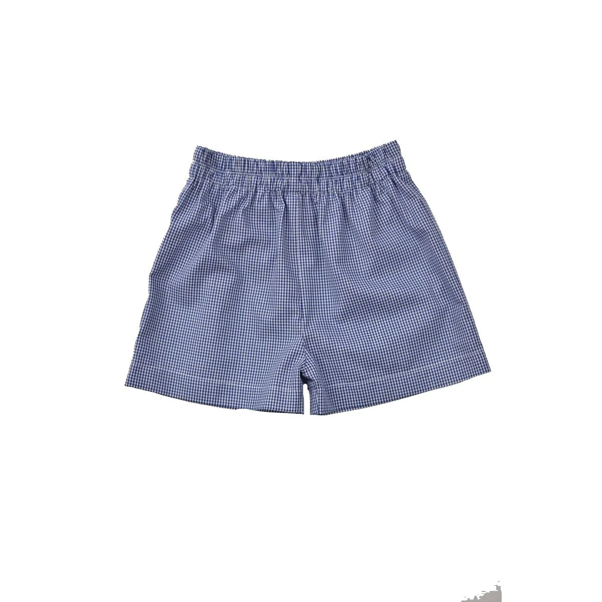 Funtasia Too ABC Short Set- Navy Mini Check