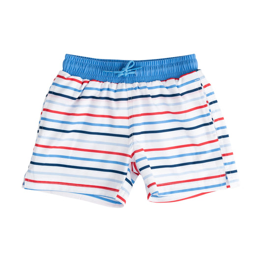Boys Boogie Board Swim Trunk- Americana Summer Stripe