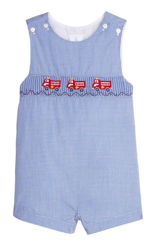 Smocked Vintage John John- Fire Truck