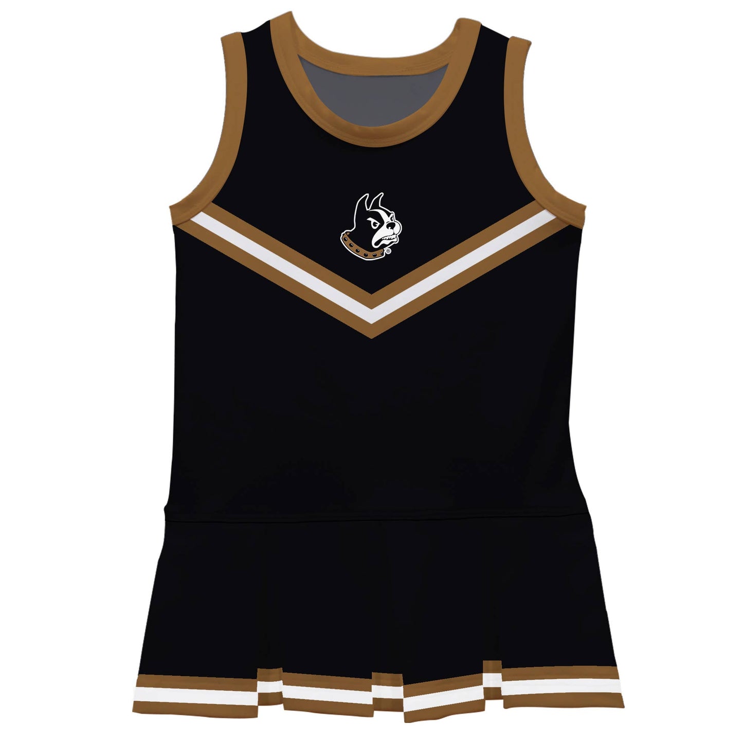 Wofford Terriers Black Sleeveless Cheerleader Dress: 5