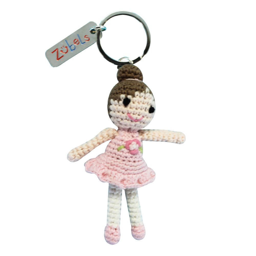 Ballerina Crochet Key Chain: 4" Key Chain