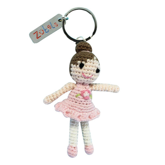 Ballerina Crochet Key Chain: 4" Key Chain