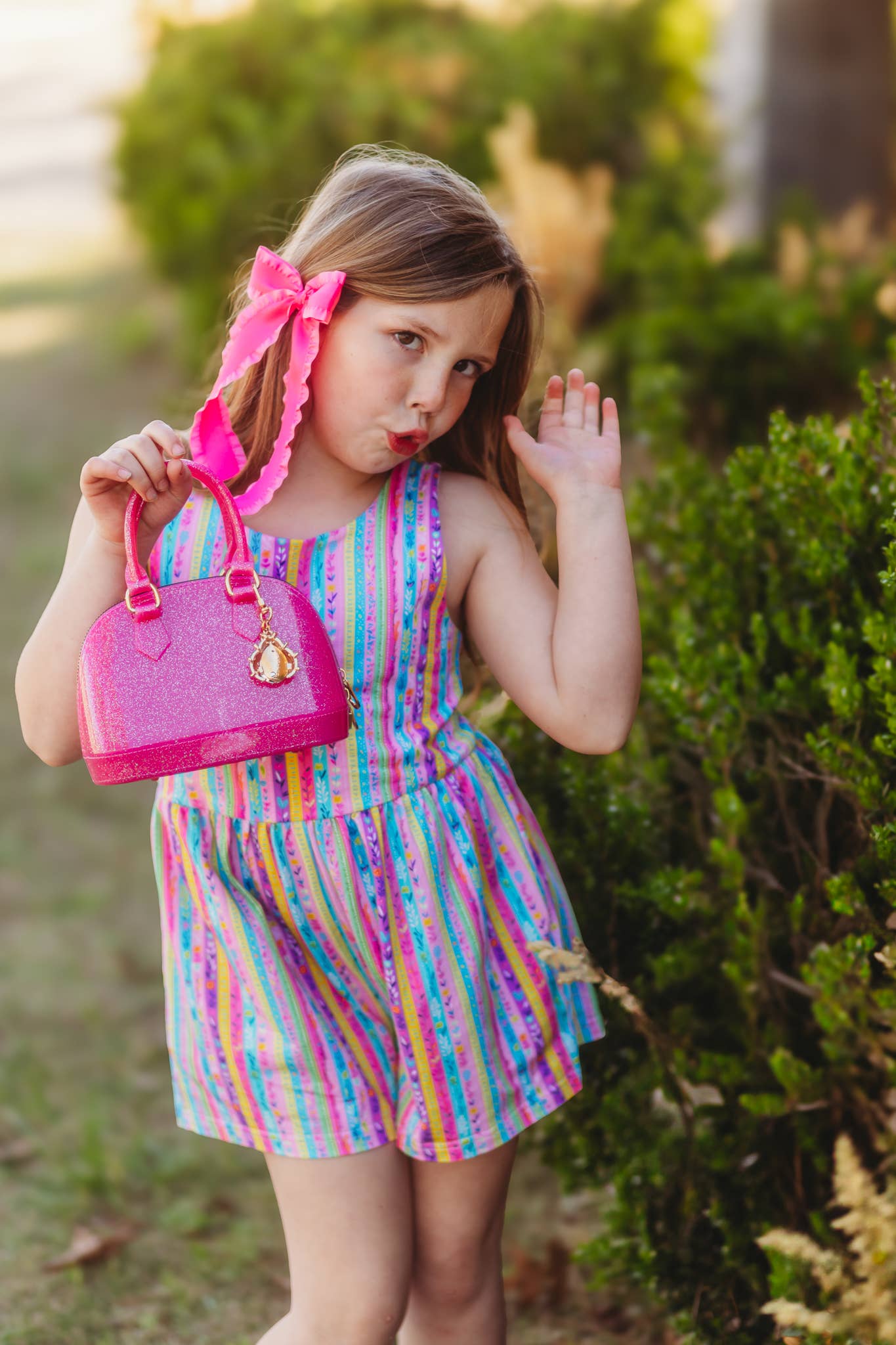 Cate in Hot Pink Sparkle: Charming Addition: Little Lady