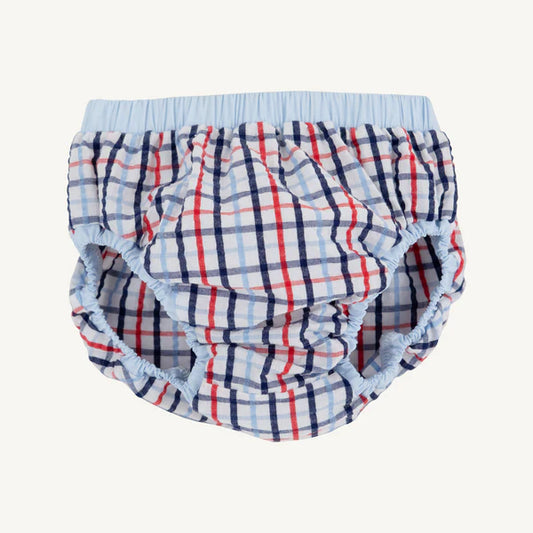 Beach Bum Cover - Pierce Mill Plaid Seersucker