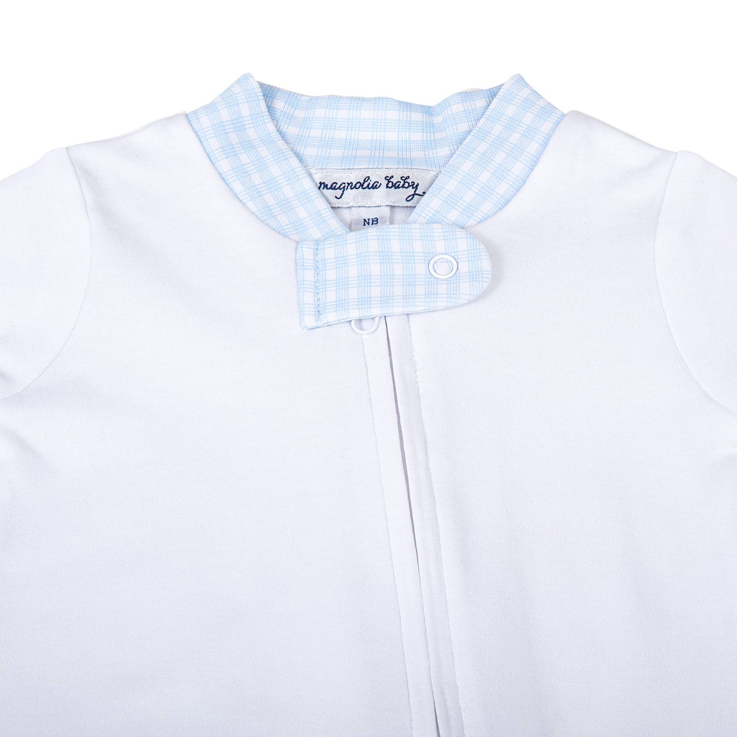 New Beginnings Blue Zipper Footie: Blue